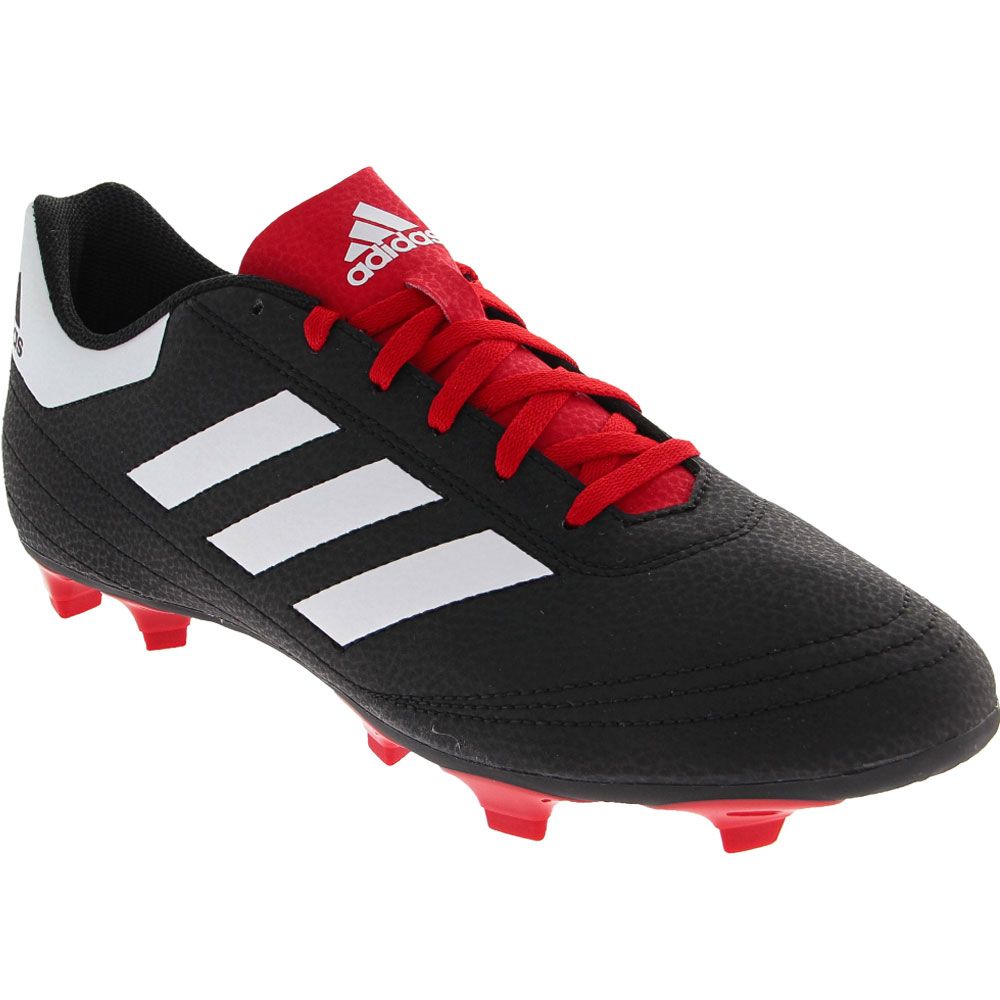 Adidas Goletto 6 FG Outdoor Soccer Cleats - Mens Black White Red