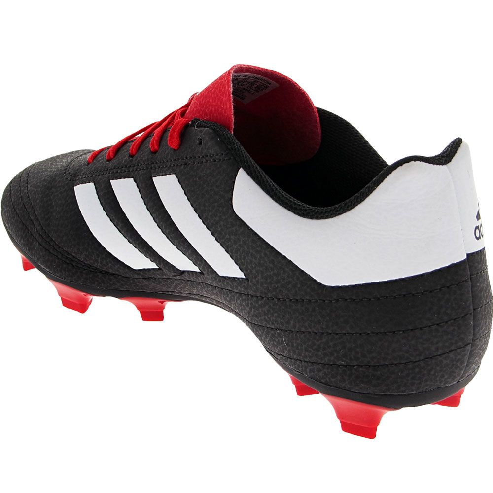 Adidas Goletto 6 FG Outdoor Soccer Cleats - Mens Black White Red Back View