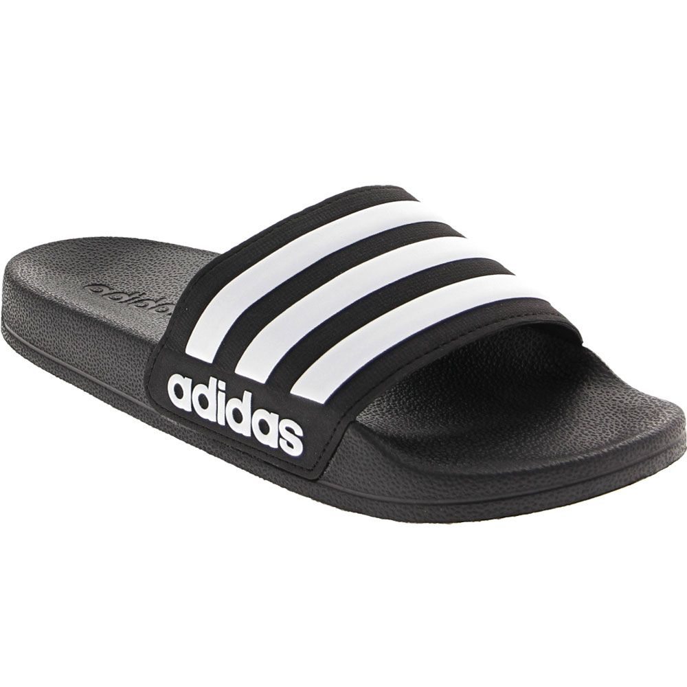 Adidas Adilette Shower K Slide Sandals - Boys | Girls Black White