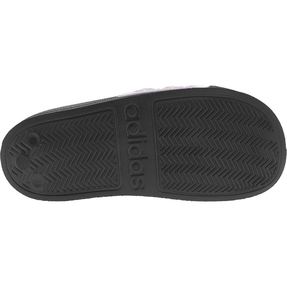 Adidas Adilette Shower K Slide Sandals - Boys | Girls Black Purple Sole View
