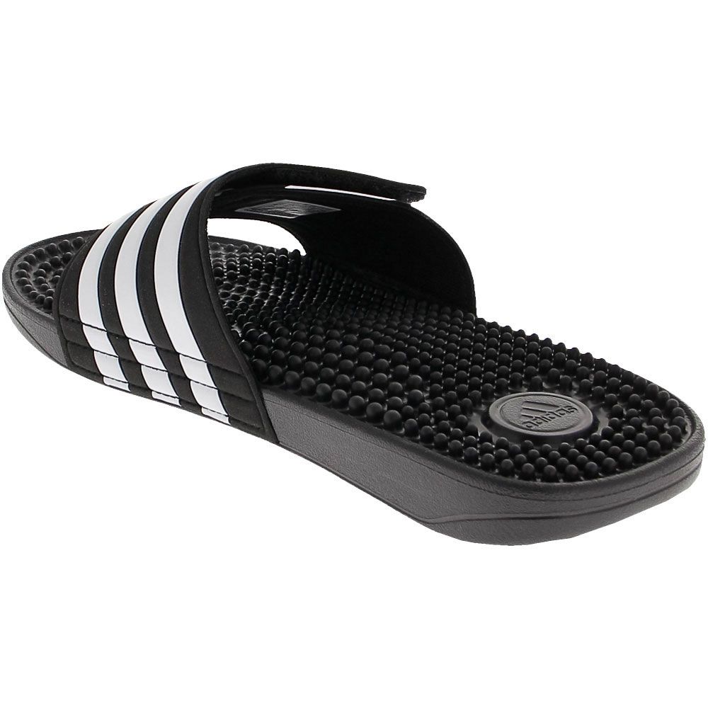 Adidas Adissage Slides Sandals - Womens Black White Back View