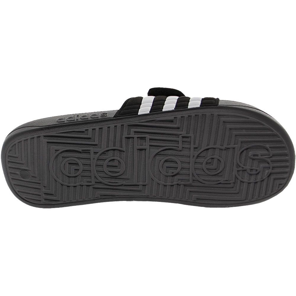 Adidas Adissage Slides Sandals - Womens Black White Sole View