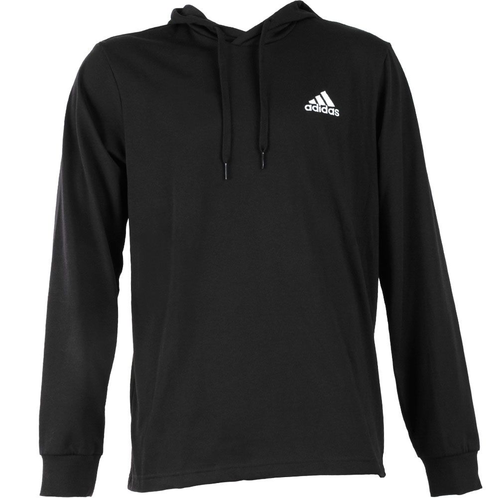 Adidas Essential Jersey Hood Sweatshirt - Mens Black White