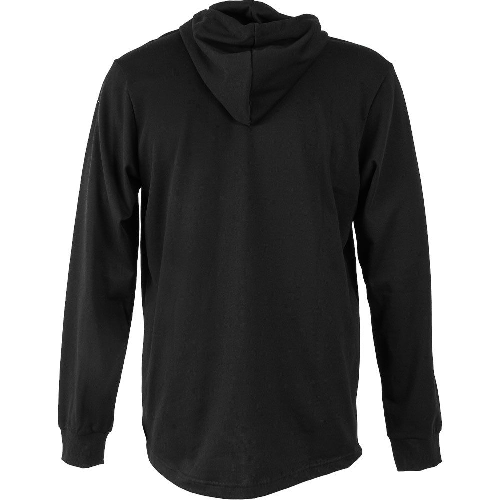 Adidas Essential Jersey Hood Sweatshirt - Mens Black White View 2