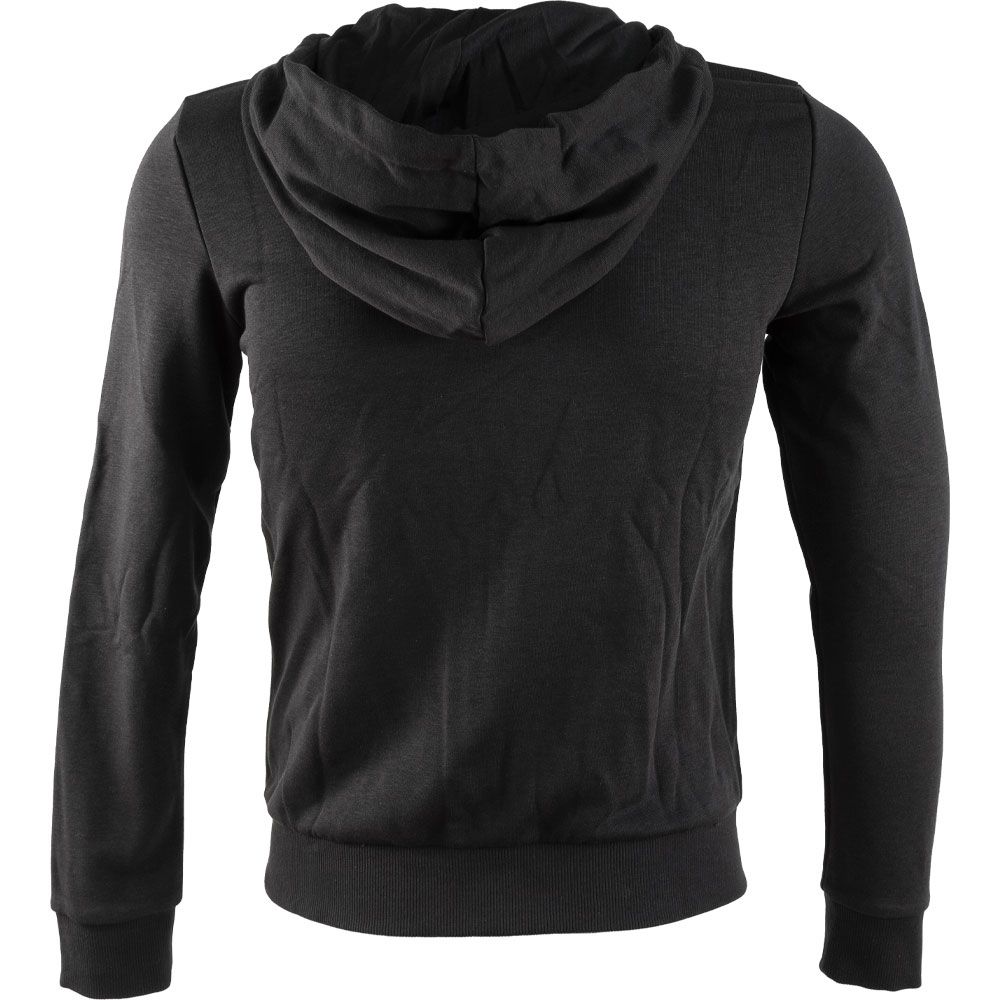 Adidas Linear Full Zip up Hooded Sweatshirt - Womens Black White View 2