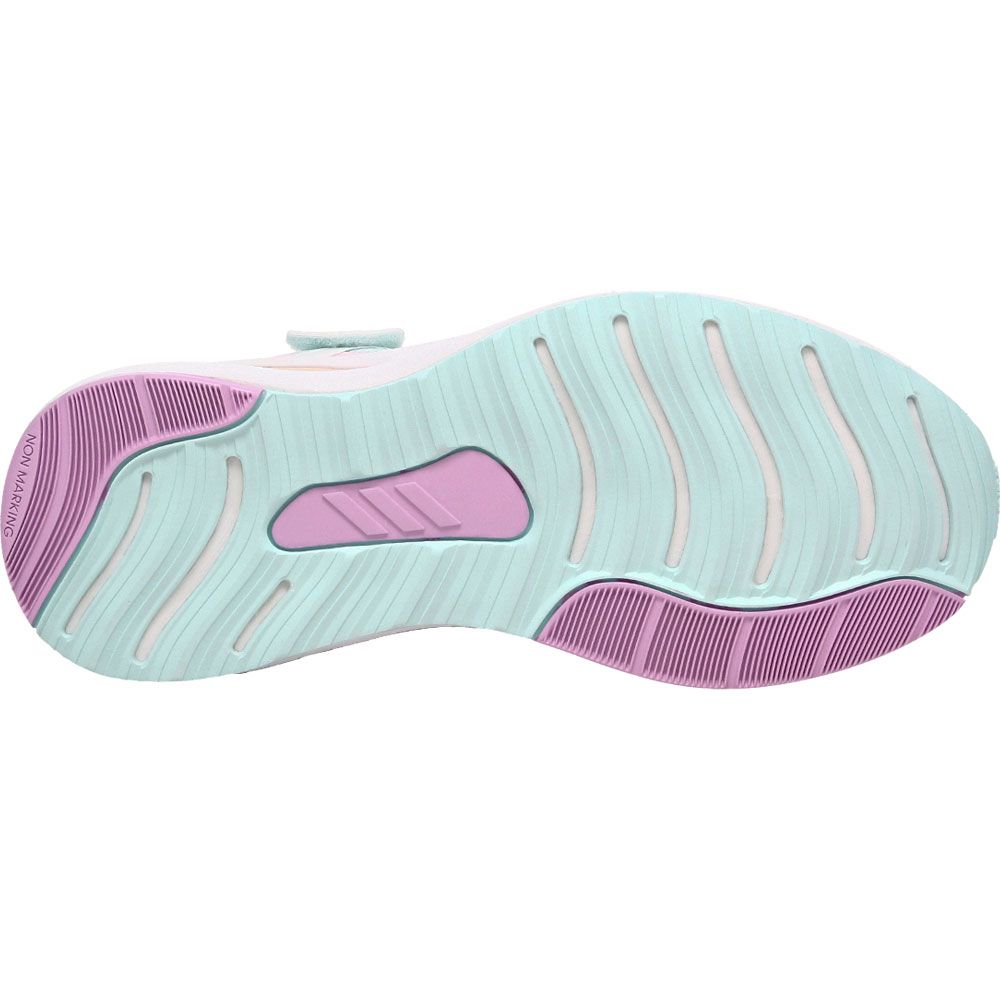 Adidas Fortarun Yth Kids Running Shoes Almost Blue Pink Sole View