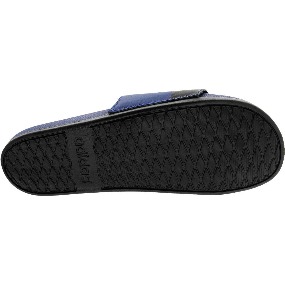 Adidas Adilette Comfort 2 Print Mens Slide Sandals Royal White Black Sole View