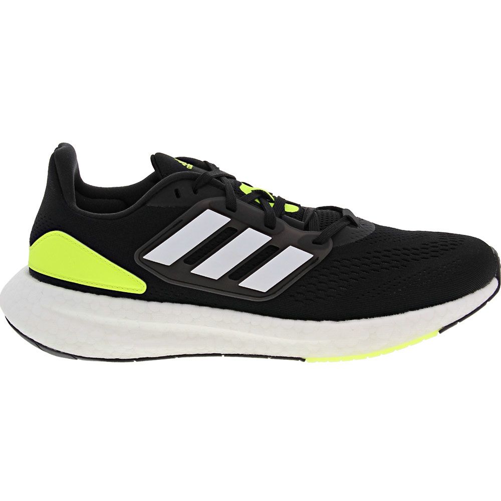 Adidas Pureboost 22 Running Shoes - Mens Black White Neon Yellow