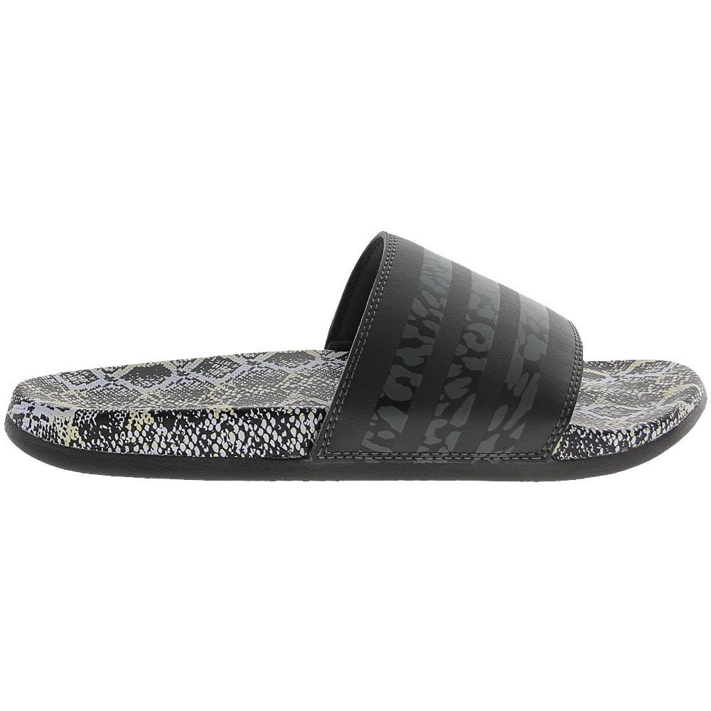 Adidas Adilette Comfort Womens Slide Sandals Black Side View
