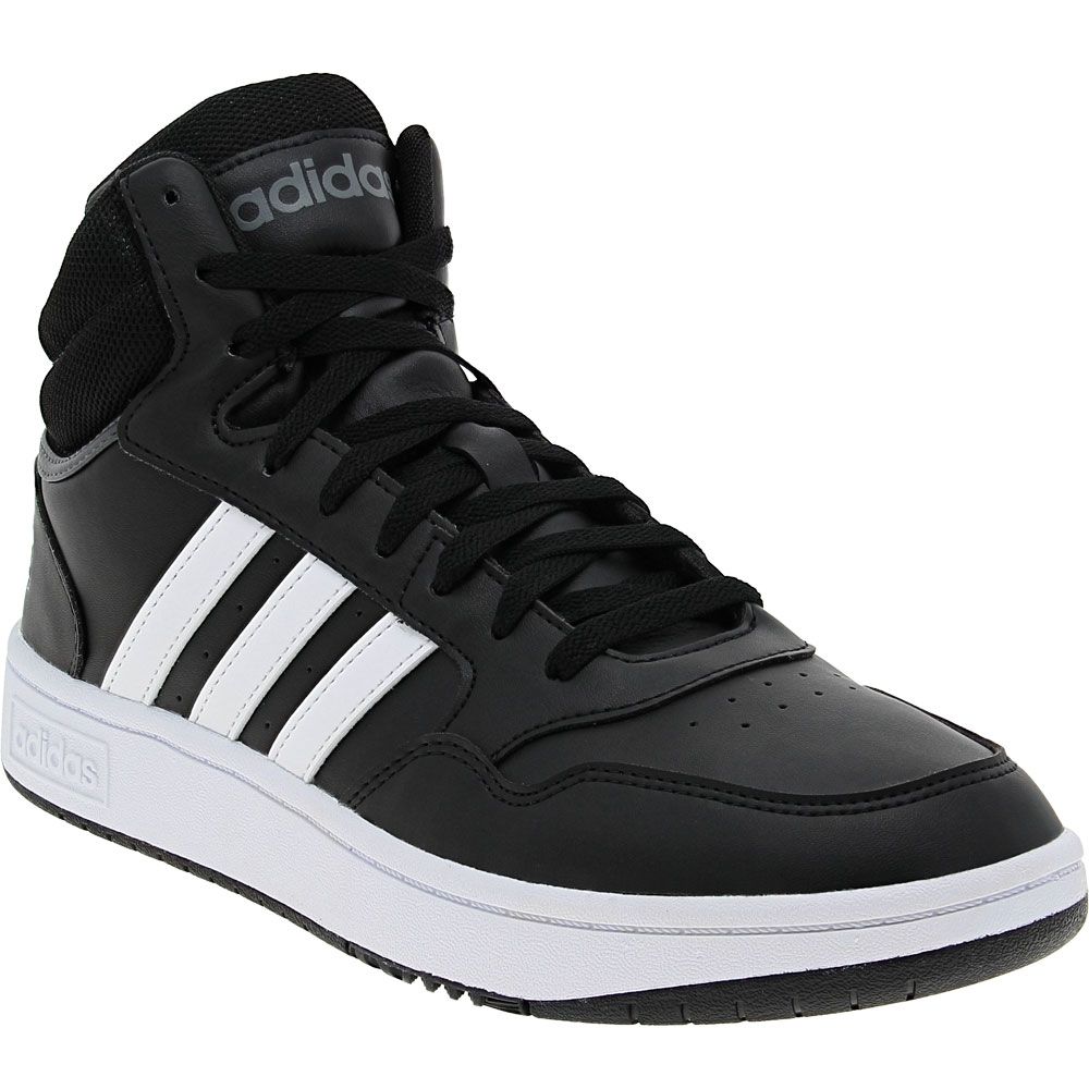 Adidas Hoops 3 Mid Lifestyle Shoes - Mens Black White