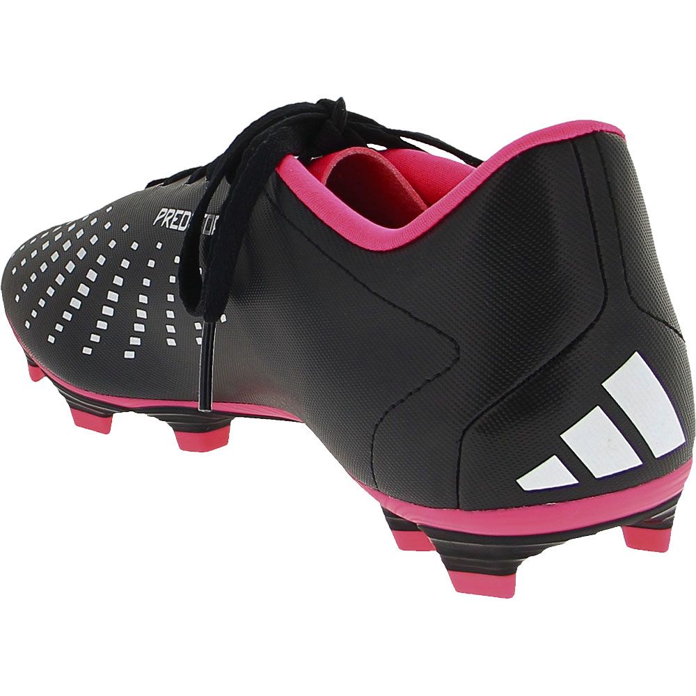 Adidas Predator Accuracy 4 FxG Outdoor Soccer Cleats - Unisex Black White Pink Back View