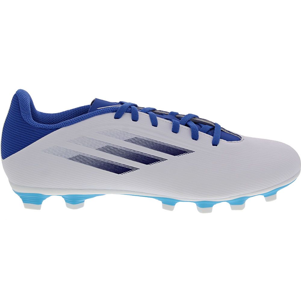 Adidas X SpeedFlow.4 FxG Adult Outdoor Soccer Cleats White Blue Side View