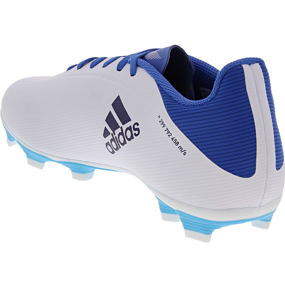 Adidas X SpeedFlow.4 FxG Adult Outdoor Soccer Cleats White Blue Back View