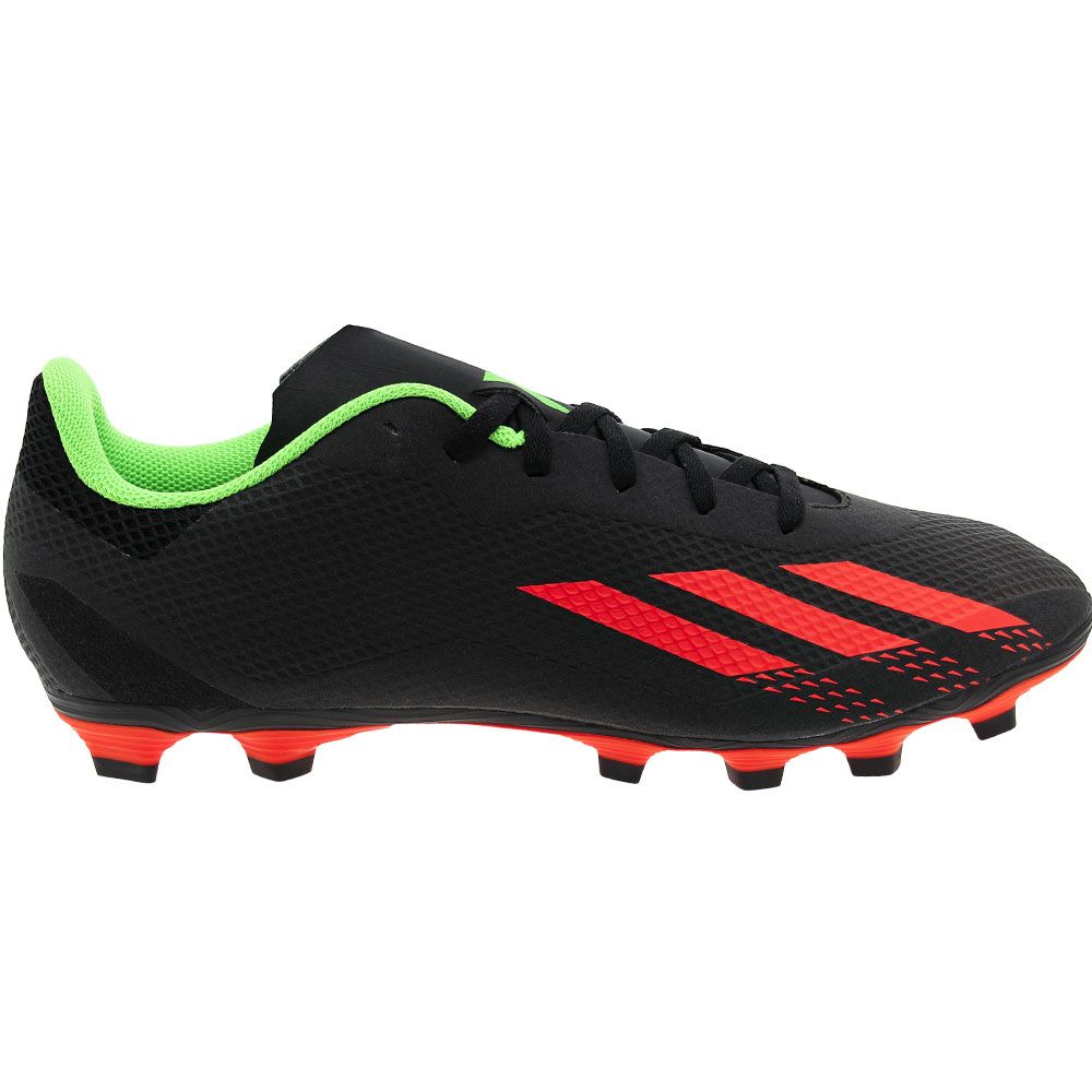 Adidas X Speedportal 4 FXG Outdoor Soccer Cleats - Mens Black Red Neon Green Side View