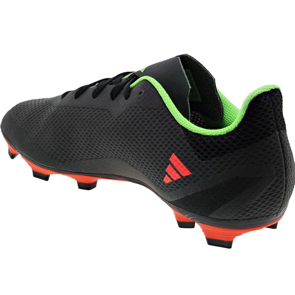 Adidas X Speedportal 4 FXG Outdoor Soccer Cleats - Mens Black Red Neon Green Back View
