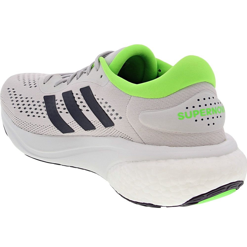Adidas Supernova 2 M Running Shoes - Mens Grey Solar Green Back View
