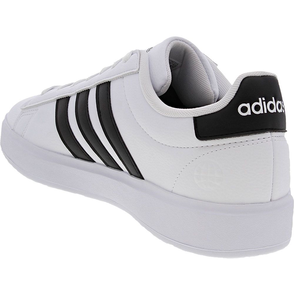 Adidas Grand Court 2 Lifestyle Shoes - Mens White Black Back View