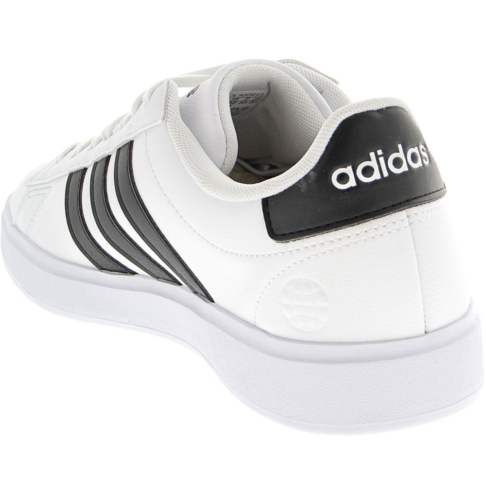 Adidas Grand Court 2 Lifestyle Shoes - Womens White Black Back View