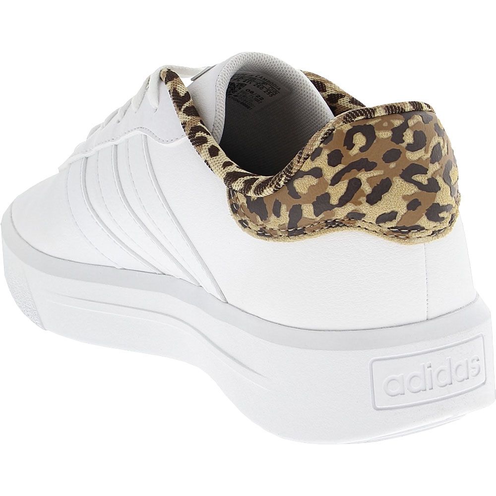 Adidas Court Platform Lifestyle Shoes - Womens White Gold Back View