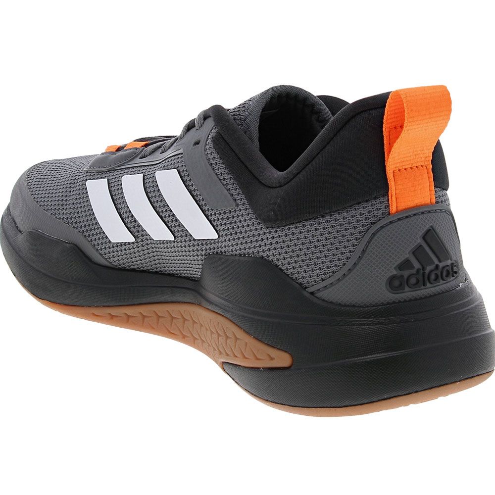 Adidas Dlux Trainer Mens Training Shoes Grey Orange Back View