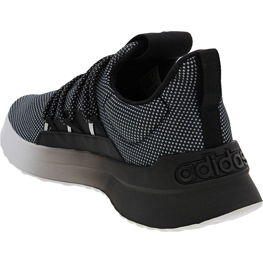 Adidas Lite Racer Adapt 5 Running Shoes - Mens White Black Back View