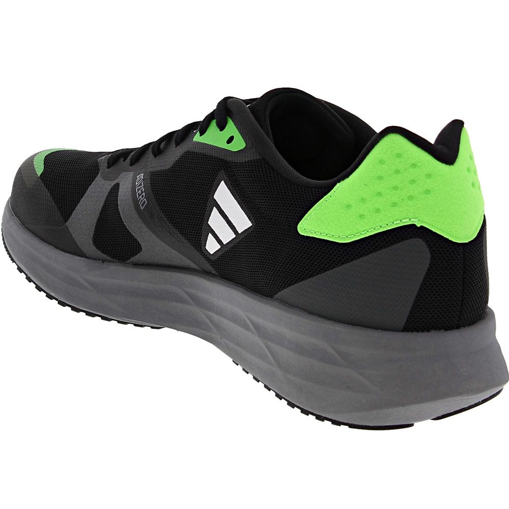 Adidas Adizero Rc 4 Running Shoes - Mens Black White Green Back View