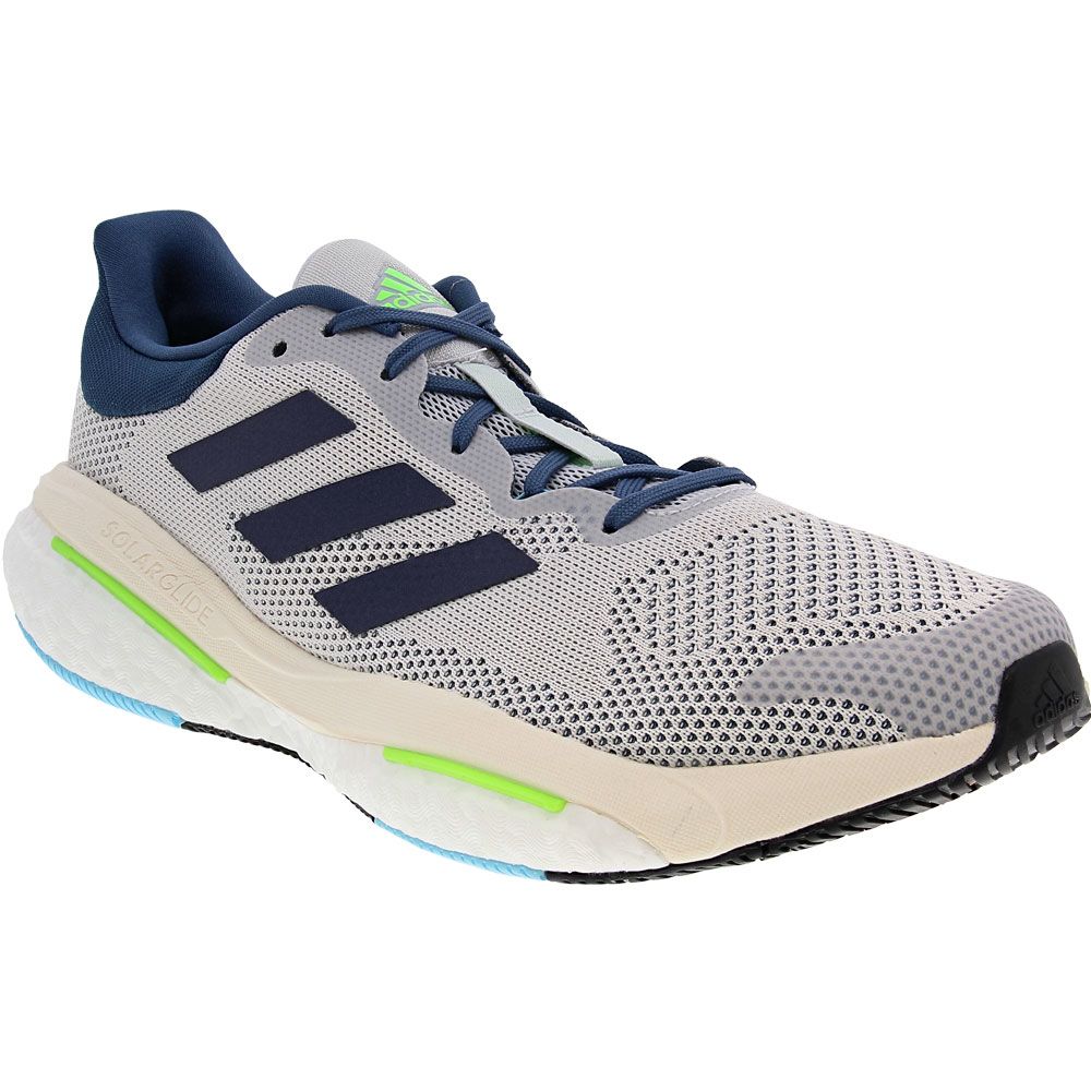Adidas Solar Glide 5 M Running Shoes - Mens Grey Navy