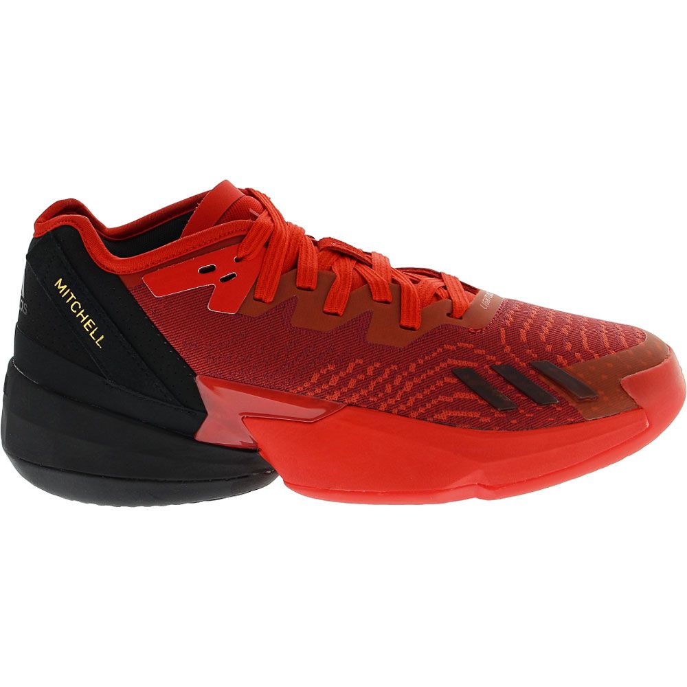 Adidas DON Issue 4 Basketball Shoes - Mens Vivid Red Black Side View