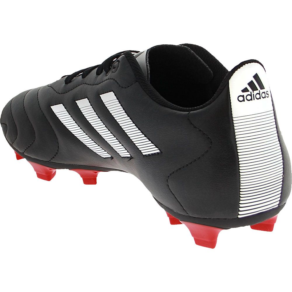 Adidas Goletto VIII FG Outdoor Soccer Cleats - Mens Black White Red Back View