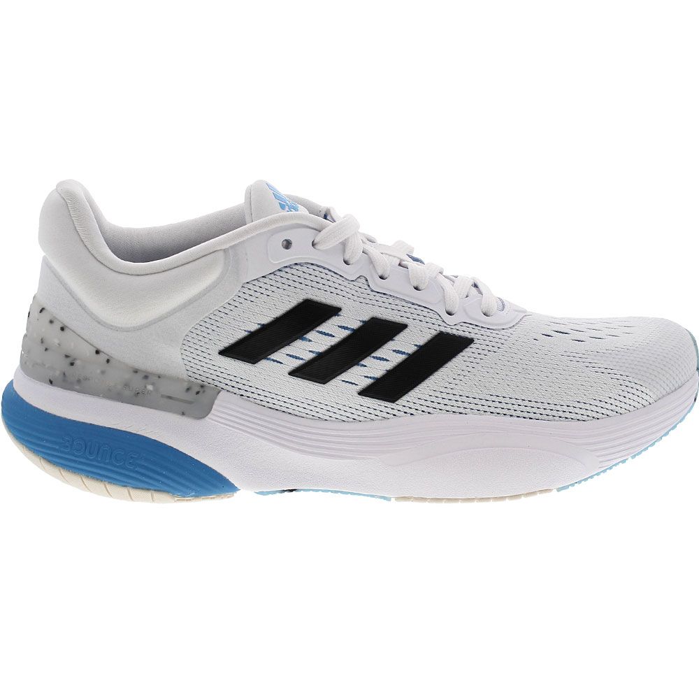 Adidas Response Super 3.0 Womens Running Shoes White Black Blue Side View