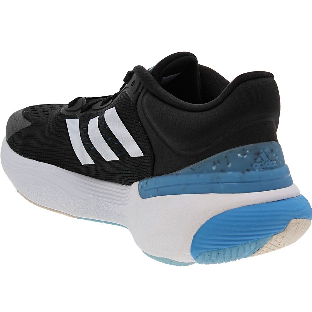 Adidas Response Super 3 Running Shoes - Mens Black White Blue Back View