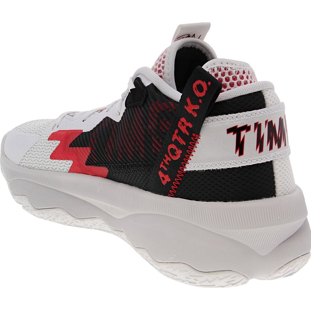 Adidas Dame 8 Basketball Shoes - Mens White Red Black Back View