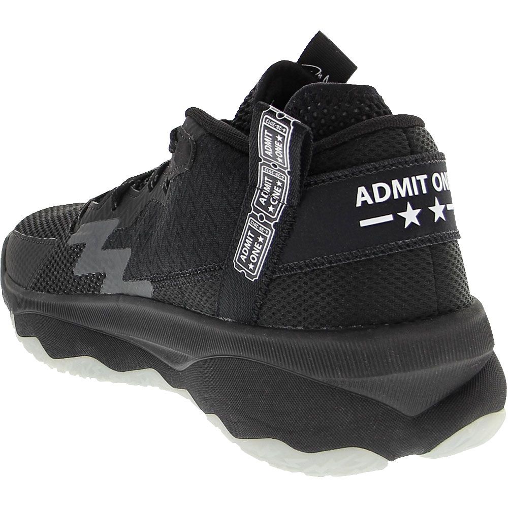 Adidas Dame 8 Basketball Shoes - Mens Black Grey Back View