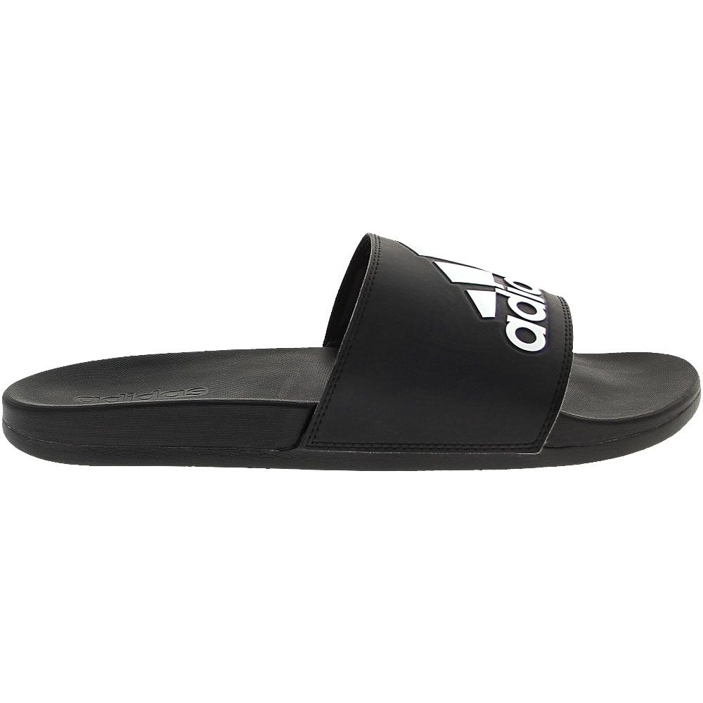 Adidas Adilette Comfort Slide Water Sandals - Mens Black White Black Side View