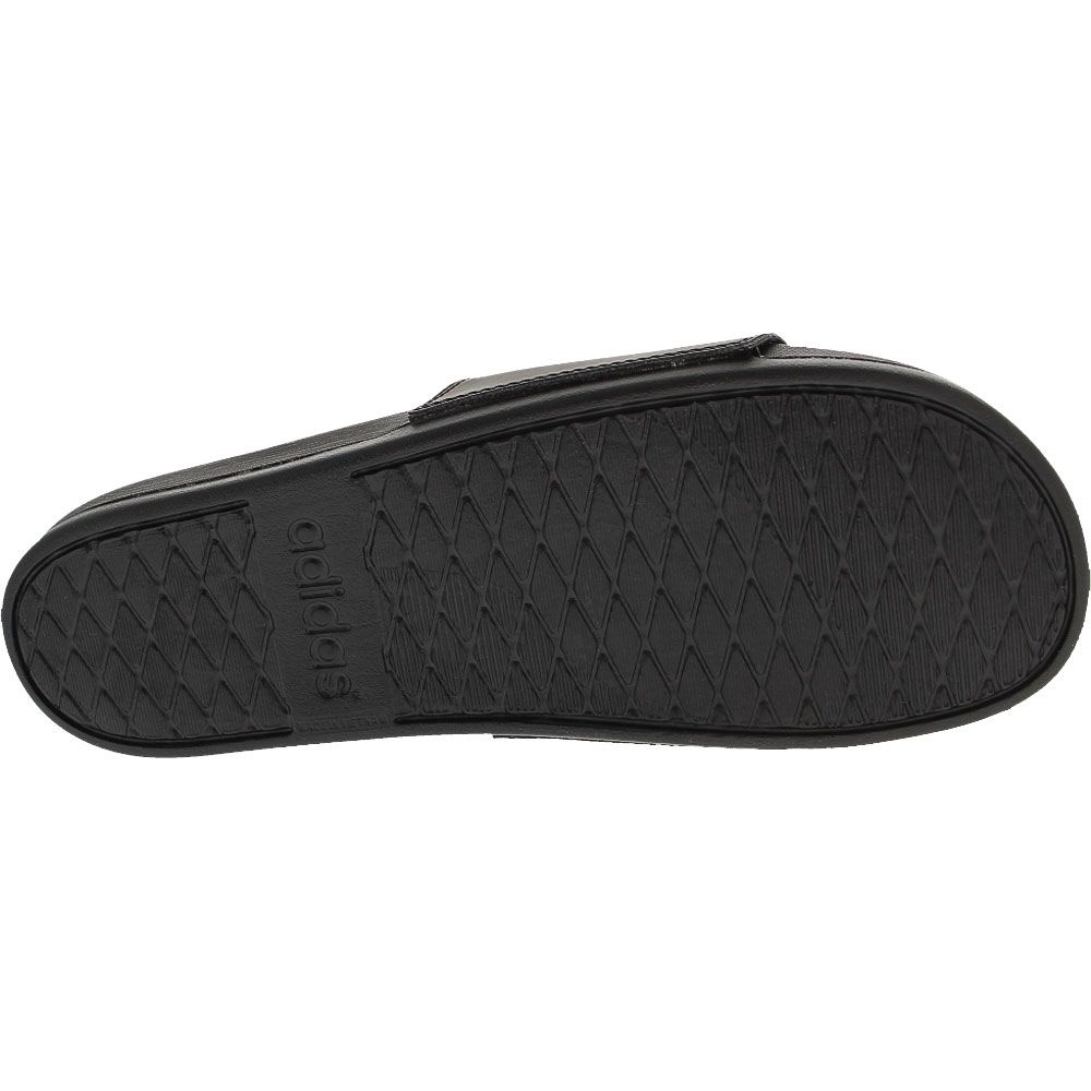 Adidas Adilette Comfort Slide Water Sandals - Mens Black White Black Sole View