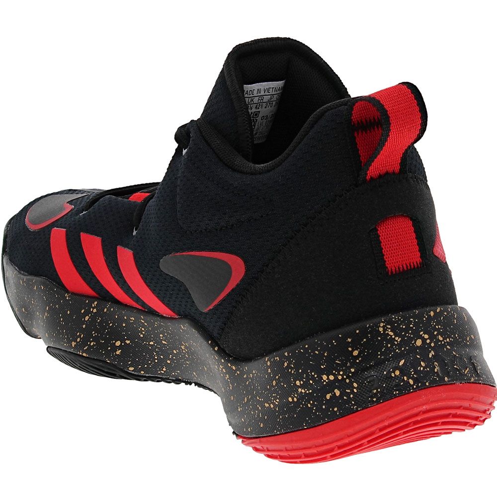 Adidas Pro N3XT 2021 Mens Basketball Shoes Core Black Vivid Red Back View