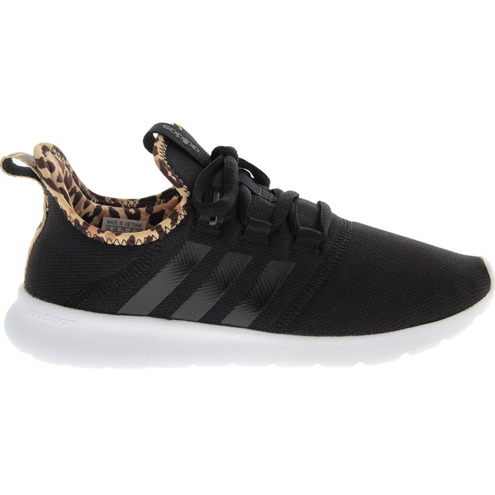 Adidas Cloudfoam Pure 2.0 Womens Lifestyle Running Shoes Black Sandy Beige Side View