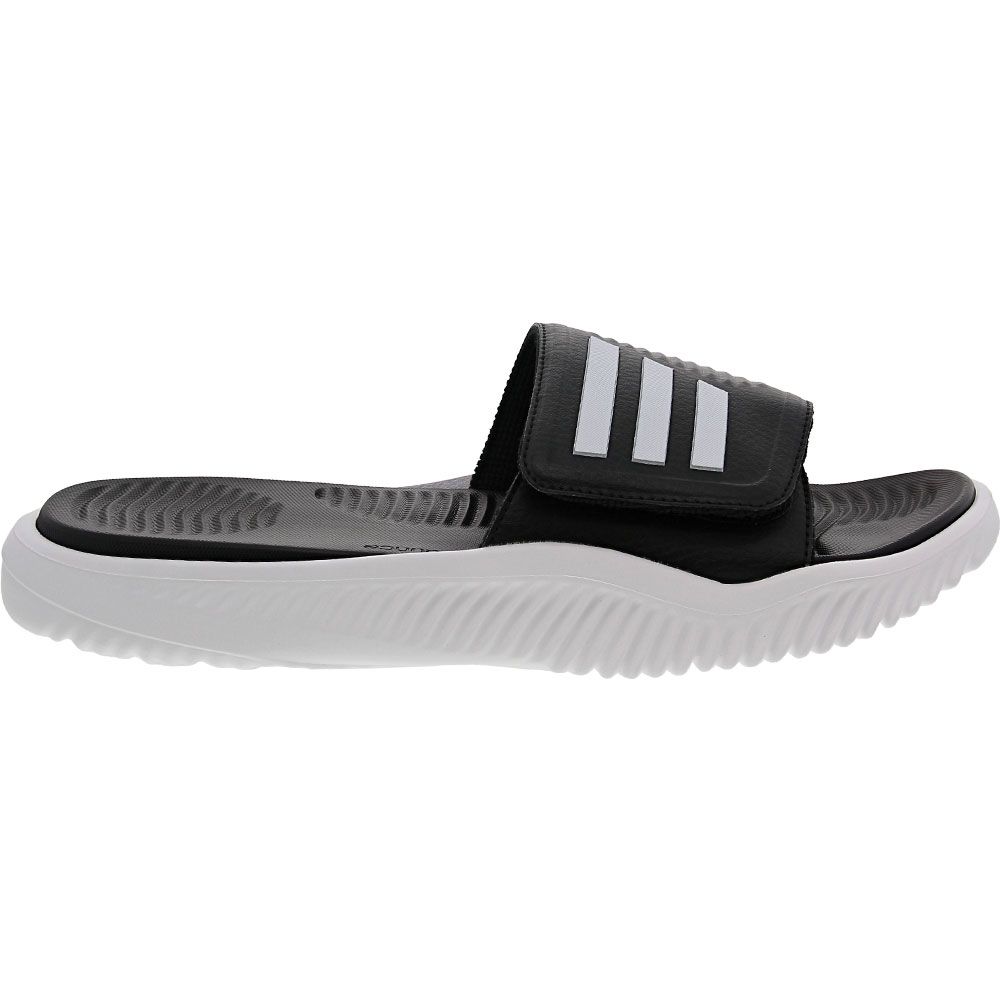 Adidas Alphabounce Slide 2 Sandals - Mens Core Black Cloud White Side View