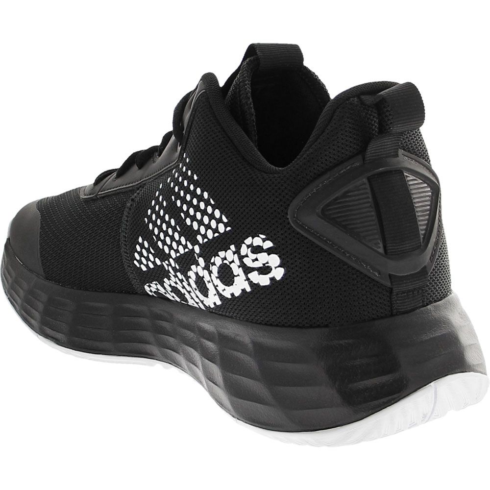Adidas Own The Game 2 Basketball Shoes - Mens Black White Back View