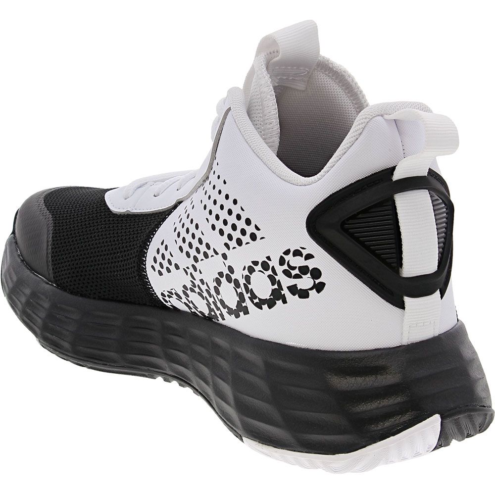 Adidas Own The Game 2 Basketball Shoes - Mens Black Black White Back View