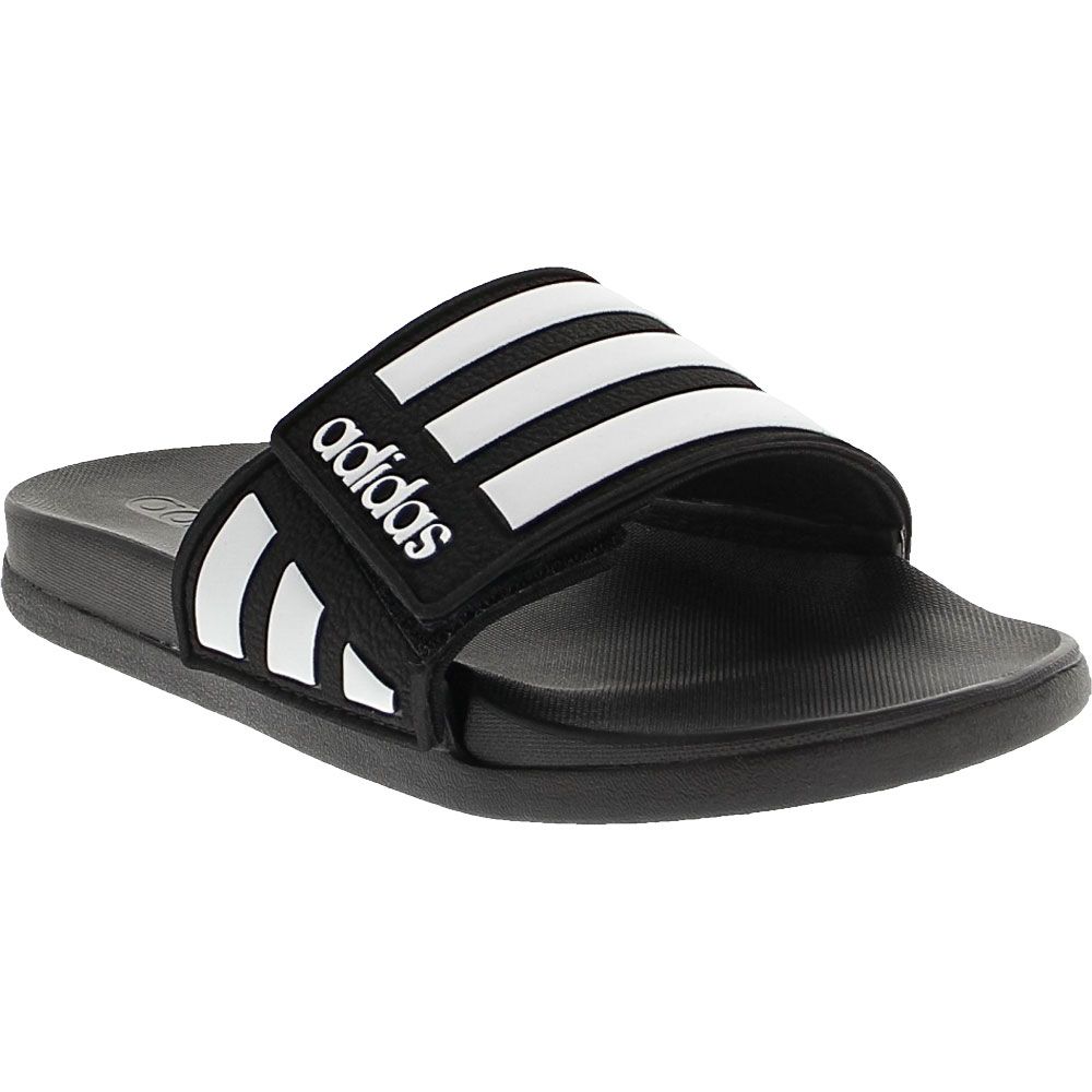 Adidas Adilette Comfort Adj Slide Sandals - Boys | Girls Black White