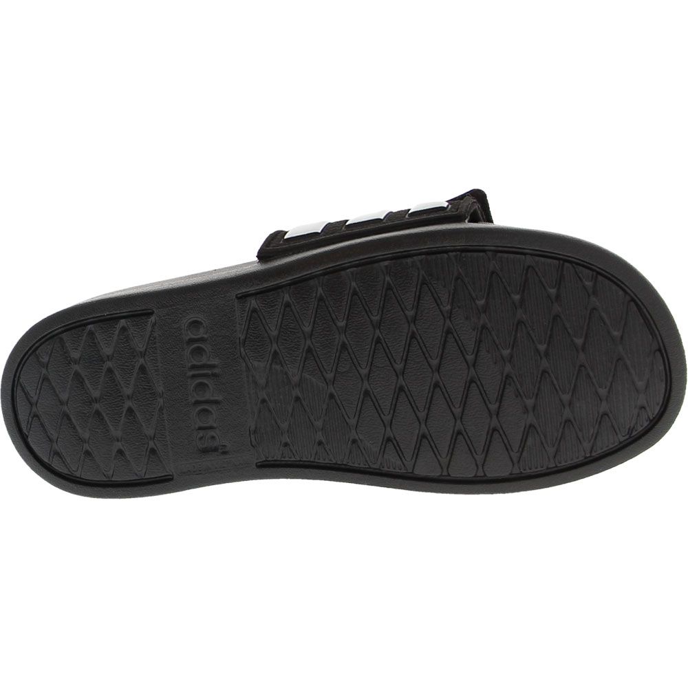 Adidas Adilette Comfort Adj Slide Sandals - Boys | Girls Black White Sole View