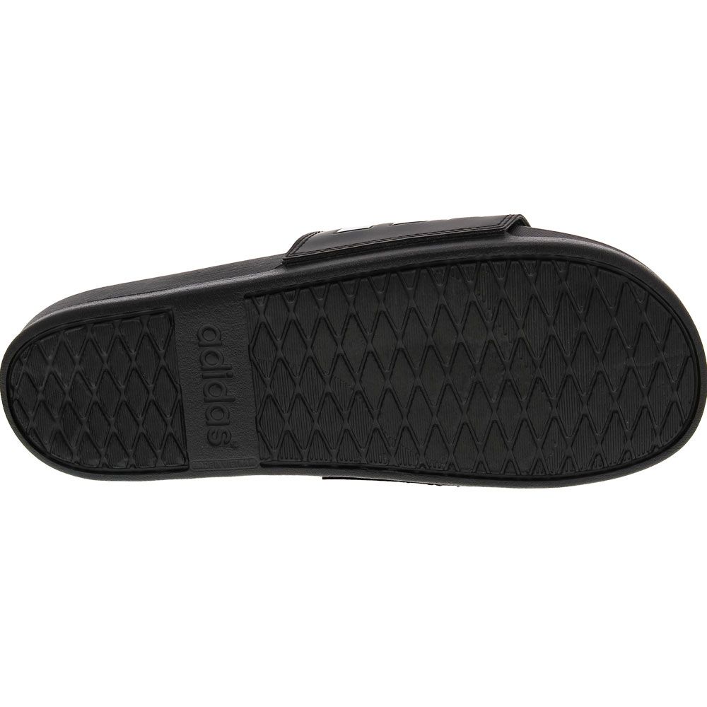 Adidas Adilette Comfort 2 Slide Sandal - Mens Black White Sole View