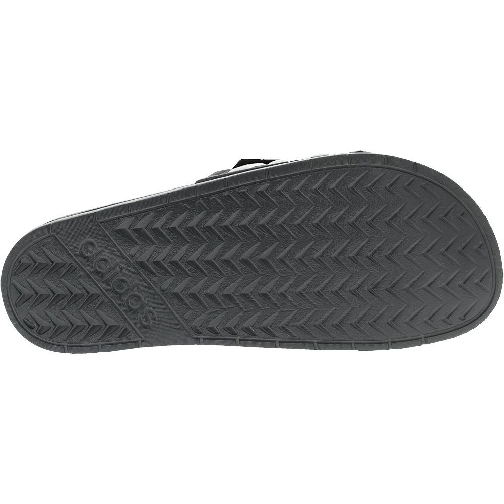Adidas Adilette TND Mens Slide Sandals Black White Grey Sole View