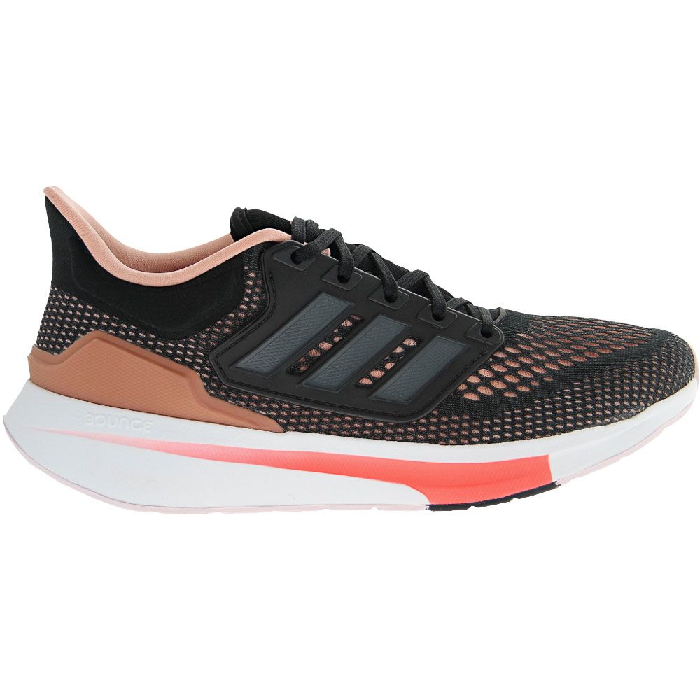 Adidas Eq21 Run Running Shoes - Womens Black Grey Side View