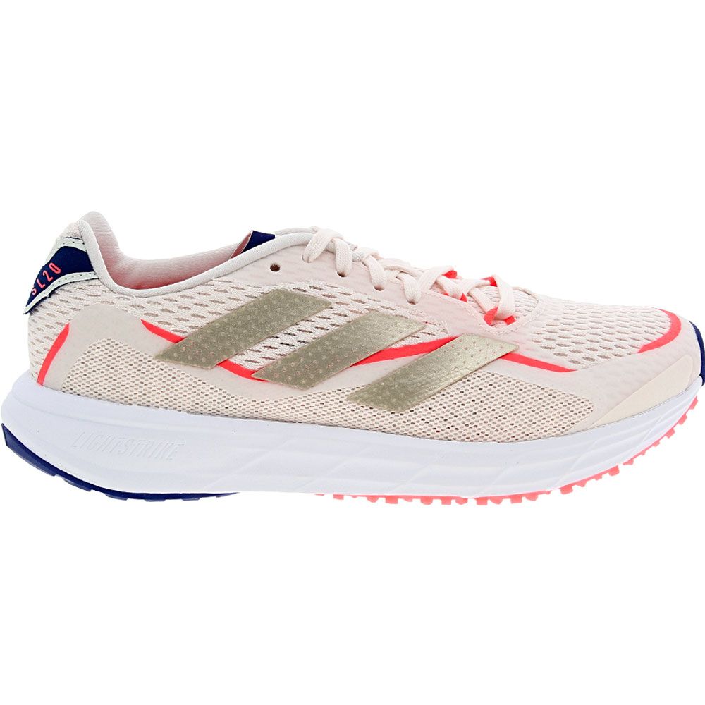 Adidas Sl20.3 Running Shoes - Womens Chalk White Beige Pink Side View