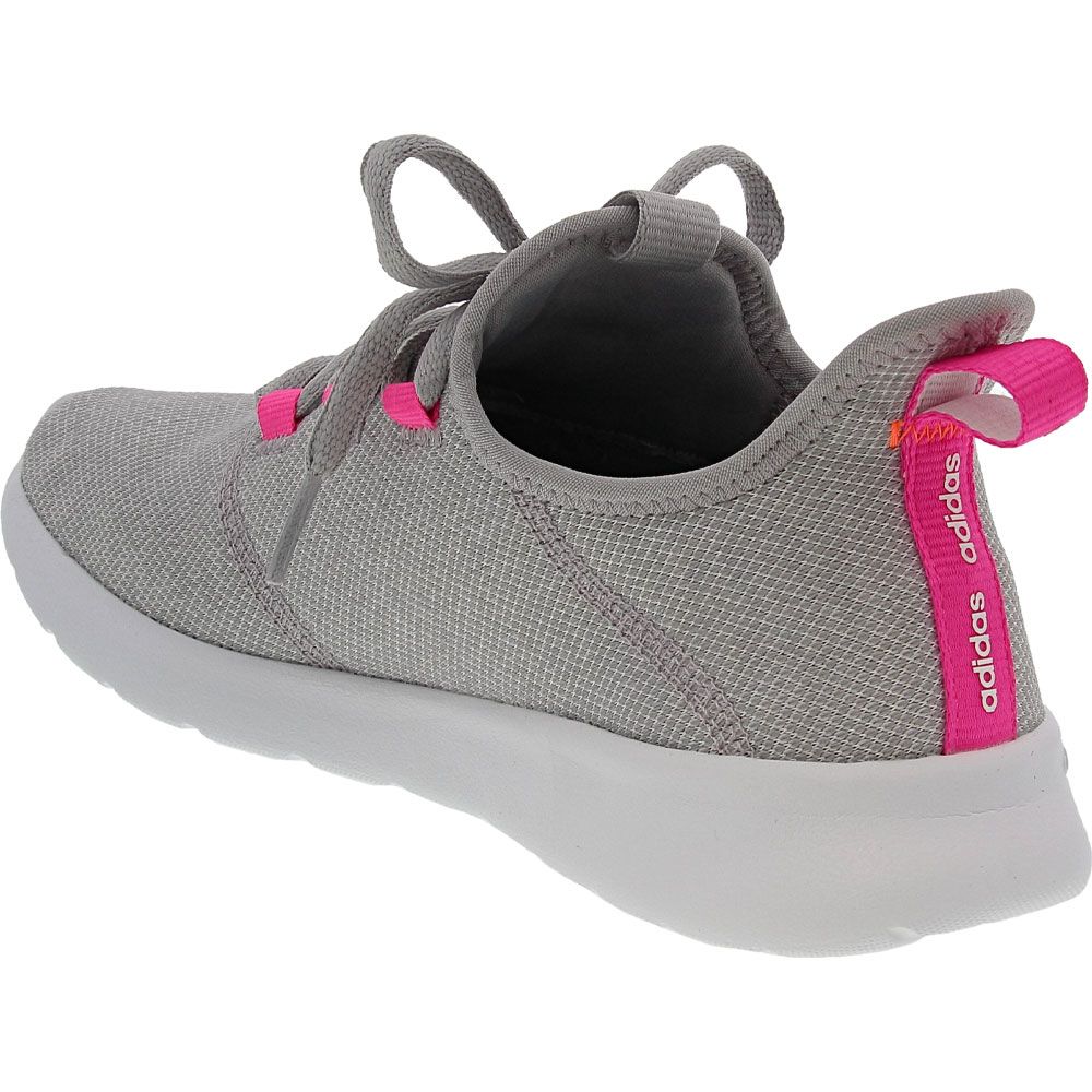 Adidas Cloudfoam Pure 2 Running Shoes - Womens Grey White Pink Back View