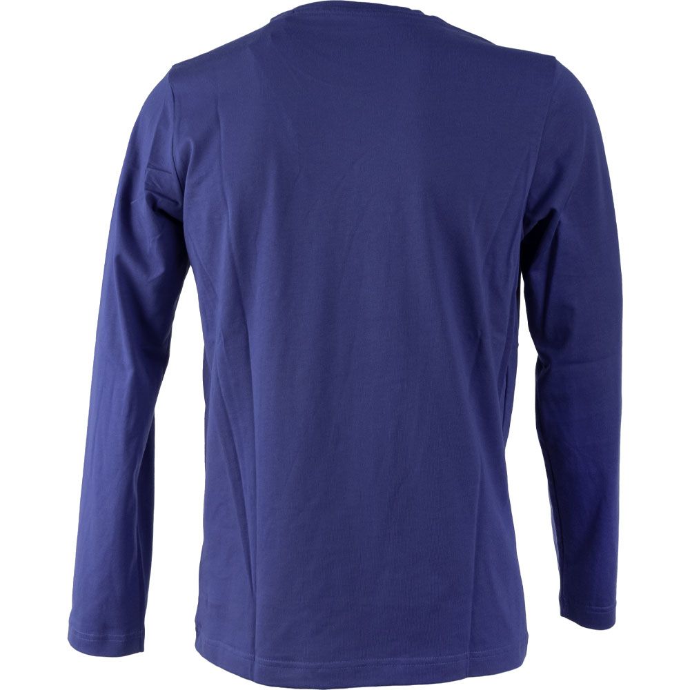 Adidas BL SJ Badge of Sport Long Sleeve T Shirt - Mens Bold Blue Black White View 2