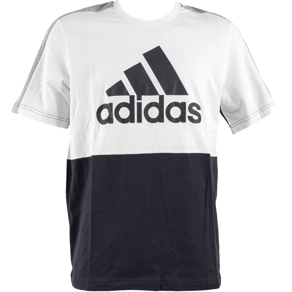 Adidas Essentials Colorblock T Shirt - Mens White Navy