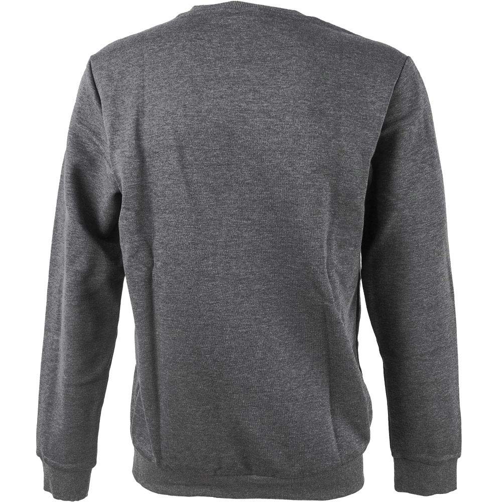 Adidas Big Logo Fleece Sweatshirt - Mens Grey White View 2